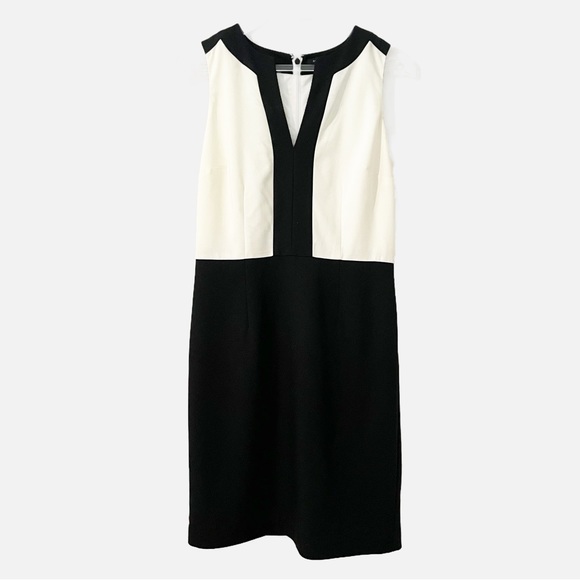 Banana Republic Dresses & Skirts - Banana Republic Form Fitted Sheath Dress Size 6 Navy and White Color Block